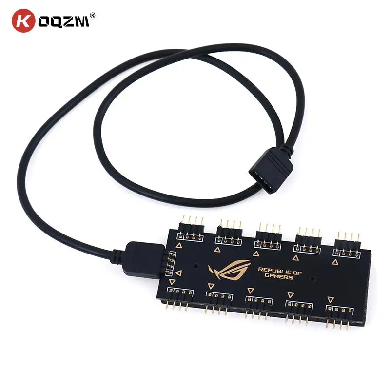 

12V 4IN интерфейс 10 RGB синхронизация концентратор разветвитель удлинитель