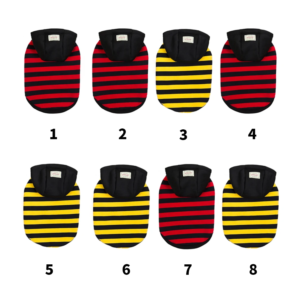 

Толстовка с капюшоном в полоску для маленьких и средних собак