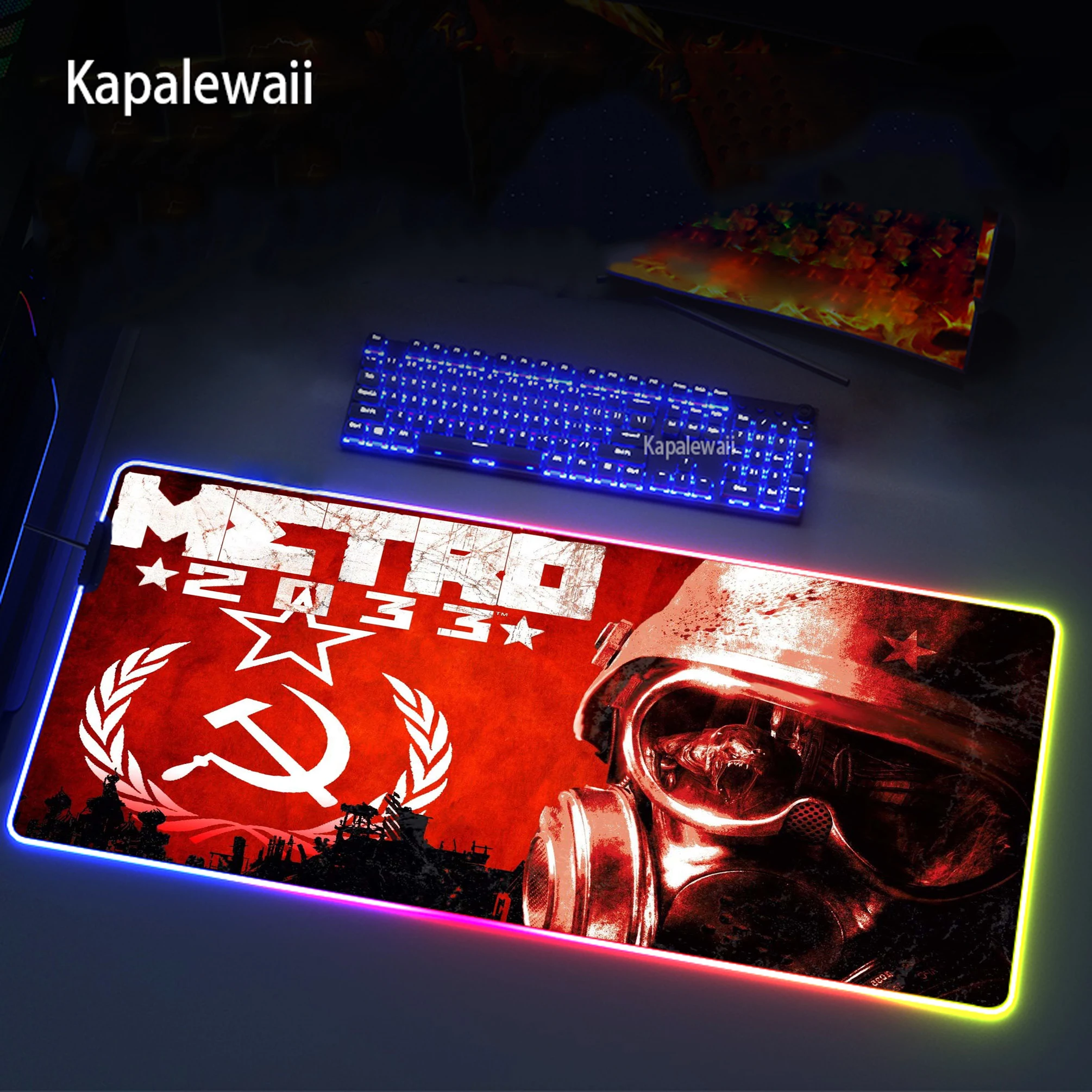 

Metro 2033 RGB Mouse Pad Large Mouse Pad Gaming Mouse Pad Rubber Gamer Computer Mousepad Led Backlight Carpet Keyboard Desk Mat