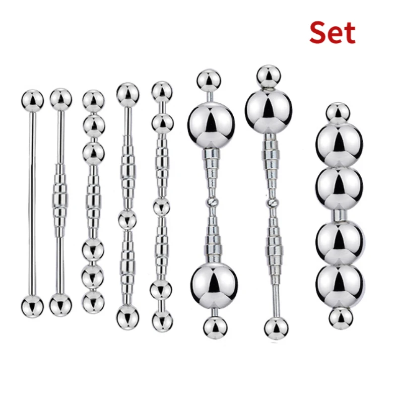 

8pcs/Set Stainless Steel Urethral Sound Penis Inserts Stimulation Dilator Chastity Catheter Penis Plug Male Masturbator Sex Toys