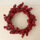 Декоративные ягоды из искусственных ягод, 5 шт., Рождественский венок для рукоделия, искусственные красные ягоды, Рождественское украшение для дома