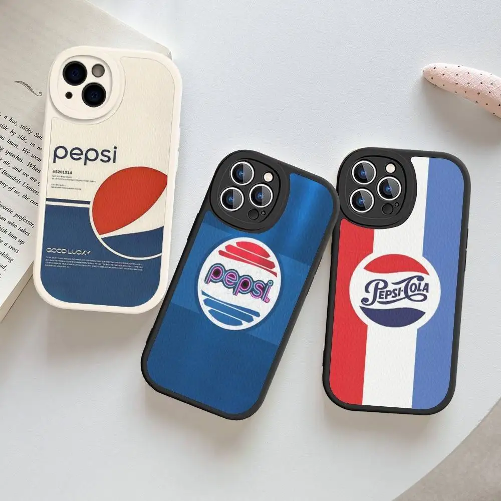 Фото Чехол для телефона P-Pepsis Cola для iPhone 16 15 14 13 12 11 Pro Max Plus, кожаный, мягкий №1