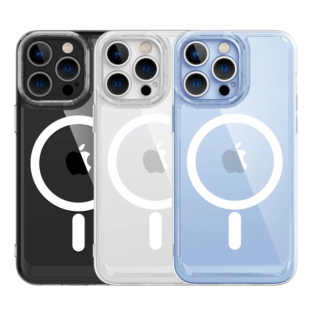 

Transparent Magnetic Phone Case for iPhone 14 13 12 11 Pro Max Wireless Charging Cover For iPhone13 12Pro Max Magnet Case