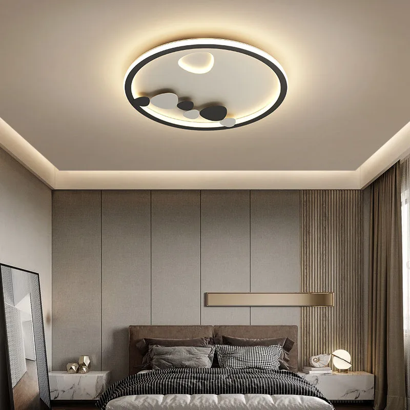 

Stepless Dimming Led Ceiling Lamp for Living Room Light Led 220v Diameter 50CM-monochrome 52W Modern Home Decoration Luxury Leds