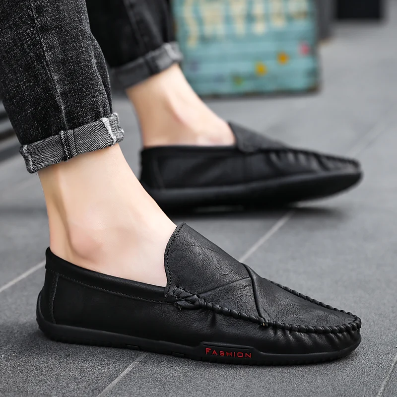 

Loafers Men Soft Mens Driving Moccasins High Quality Flats Leather Casual Shoes Slip-On Loafer Shoes For Men Mocasines Hombre