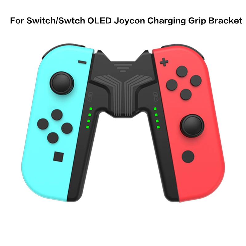 Charging Grip Bracket For Nintendo Switch Joy-Con Controller Gamepad Charger Stand Holder With LED For Switch OLED Accessories