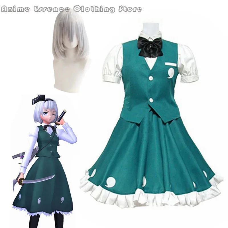 Аниме-игра Touhou Project Youmu Konpaku карнавальный костюм идеальный парик с вишневым цветом