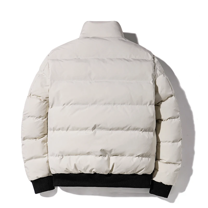 L-8XL Winter Coats Men's Casual Thick Padded Jacket Short Style Stand Collar Overcoats Loose Large Size Clothes for Men