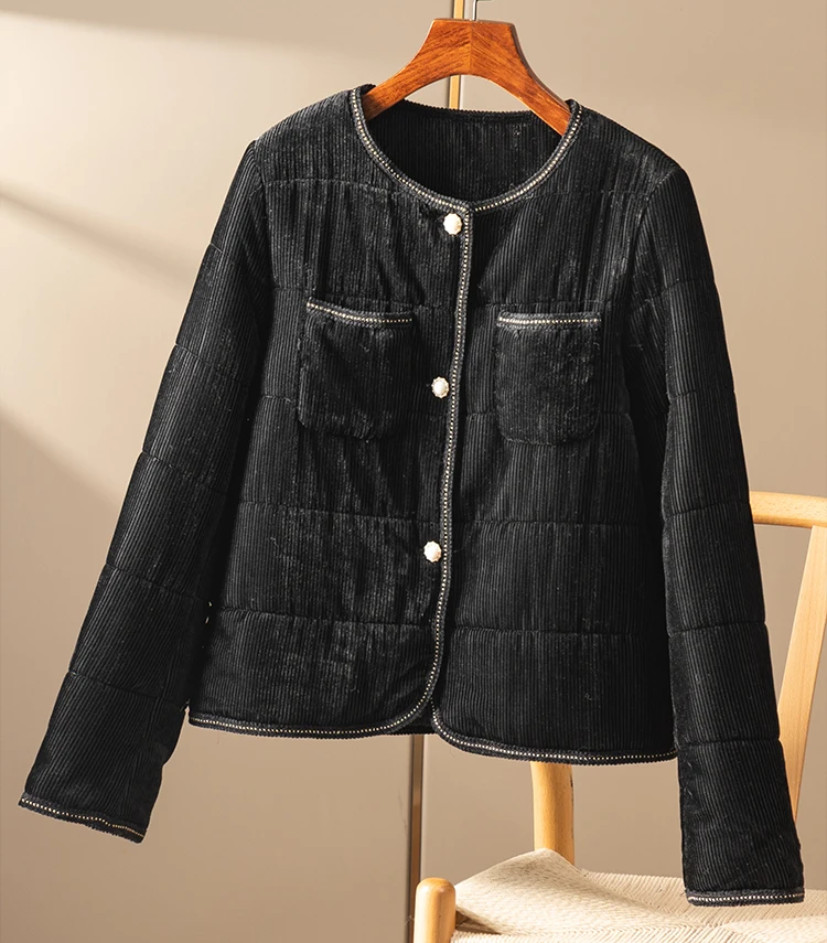 Flannel Parkas Jacket Women  Abrigos Mujer Invierno 2022 Thin Spliced  High Street  Autumn/Winter  Casaco Feminino  Coat