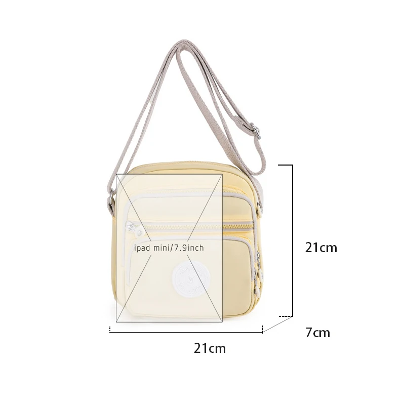 Women Small Crossbody Shoulder Bags Waterproof Nylon Female Cell Phone Pocket Ladies Purse Card Clutches Wallet Messenger Bags