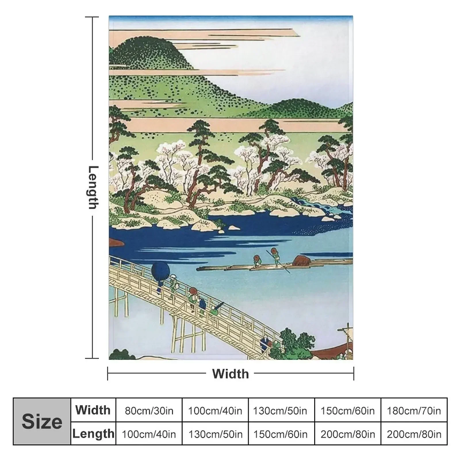 Импецу Мост в Арсияме провинции Ямаширо от Katsushika Hokusai Плед Мягкие летние детские