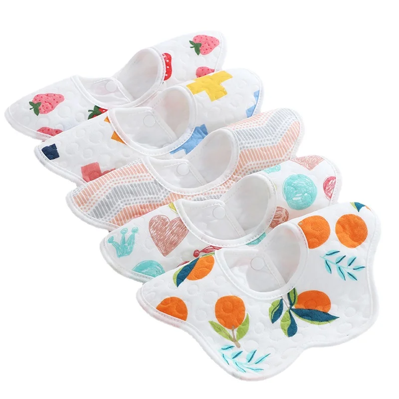 

Waterproof Baby Bibs 360 Degree Rotation Cotton Baby Kids Bandana Feeding Burp Cloth Soft Newborn Infant Saliva Towel Baby Stuff