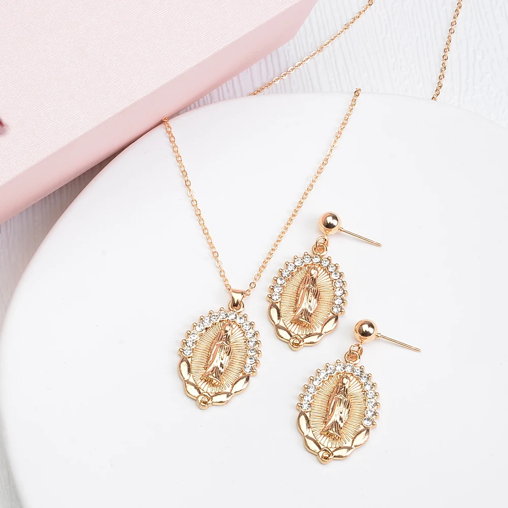 3 шт./набор женские серьги-подвески с изображением Девы Марии