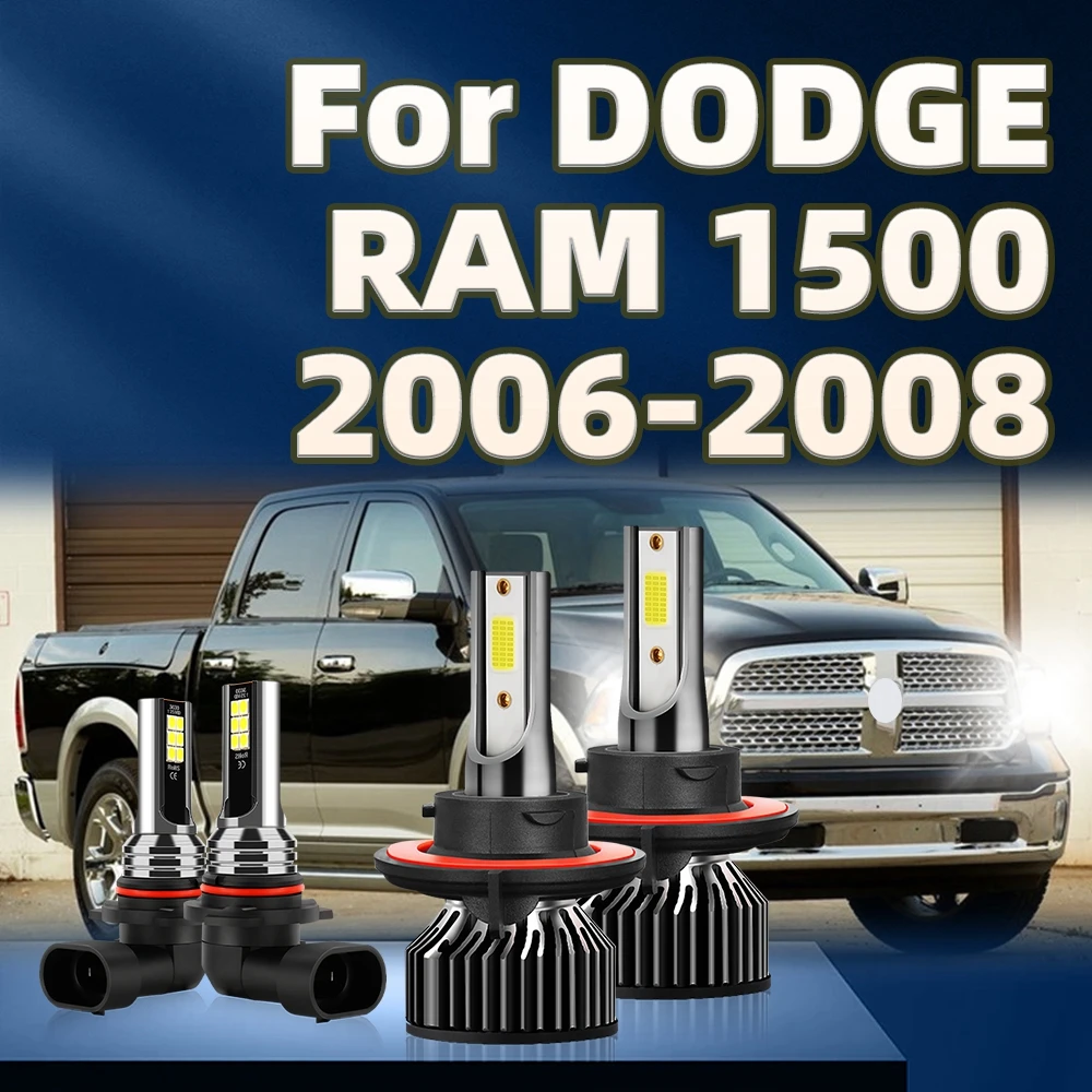 

4 шт., Автомобильные светодиодные галогенные лампы 130 Вт для DODGE RAM 1500 2006 2007 2008