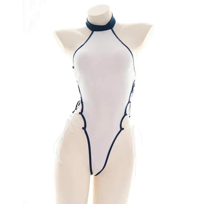 Школьная Женская одежда для косплея JK Sukumizu водолазка с вырезами купальник