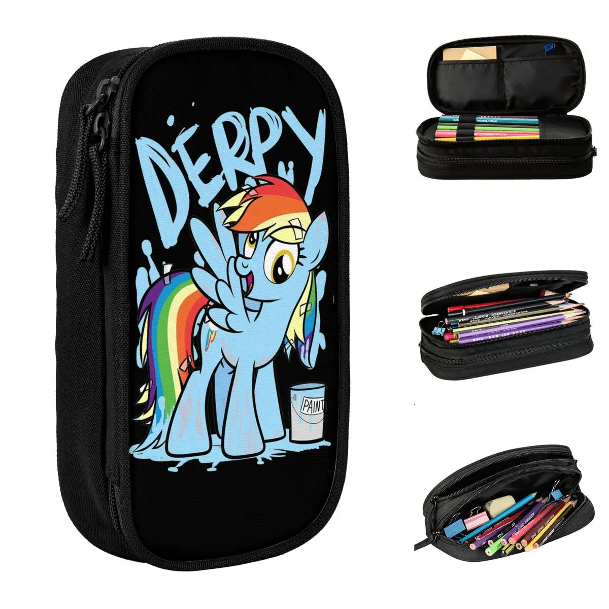 Пеналы Derpy Dash Mlp коробка для ручек большая сумка детей школьные косметические
