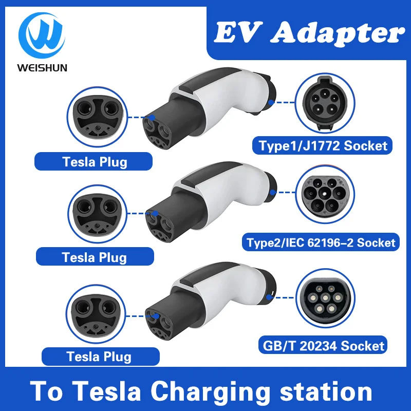 Тип 1 2 Гбт в адаптер Tesla модели y Аксессуары для разъема электромобиля автомобиля