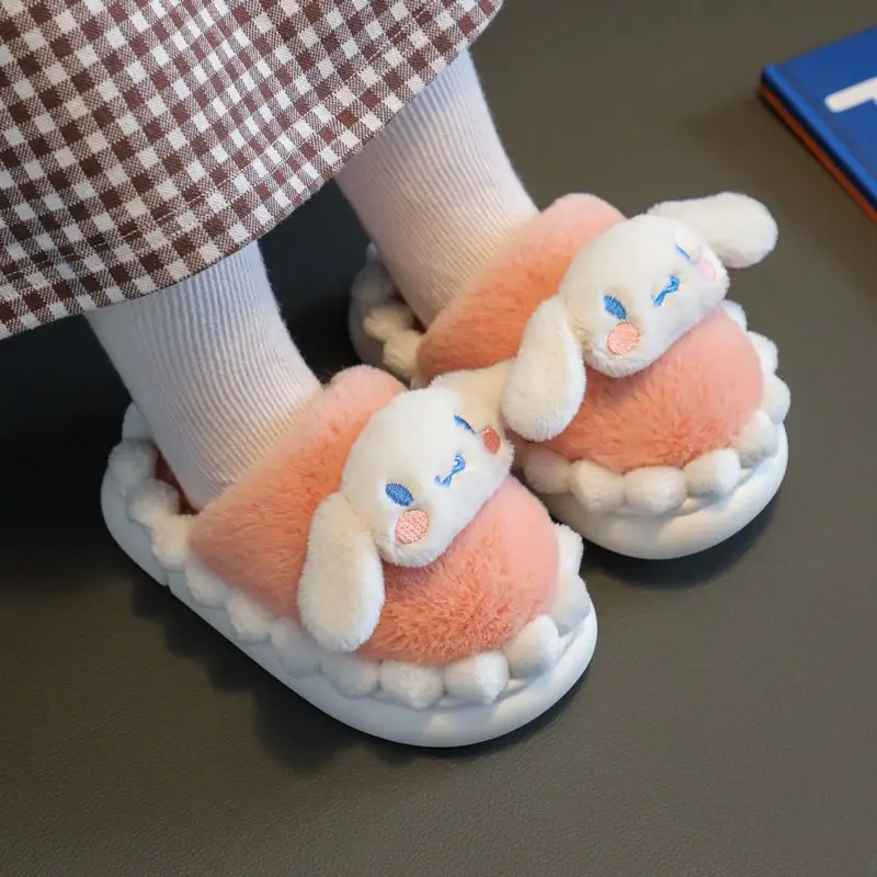 Шлепанцы Cinnamoroll хлопковые для девочек симпатичные детские домашние Нескользящие