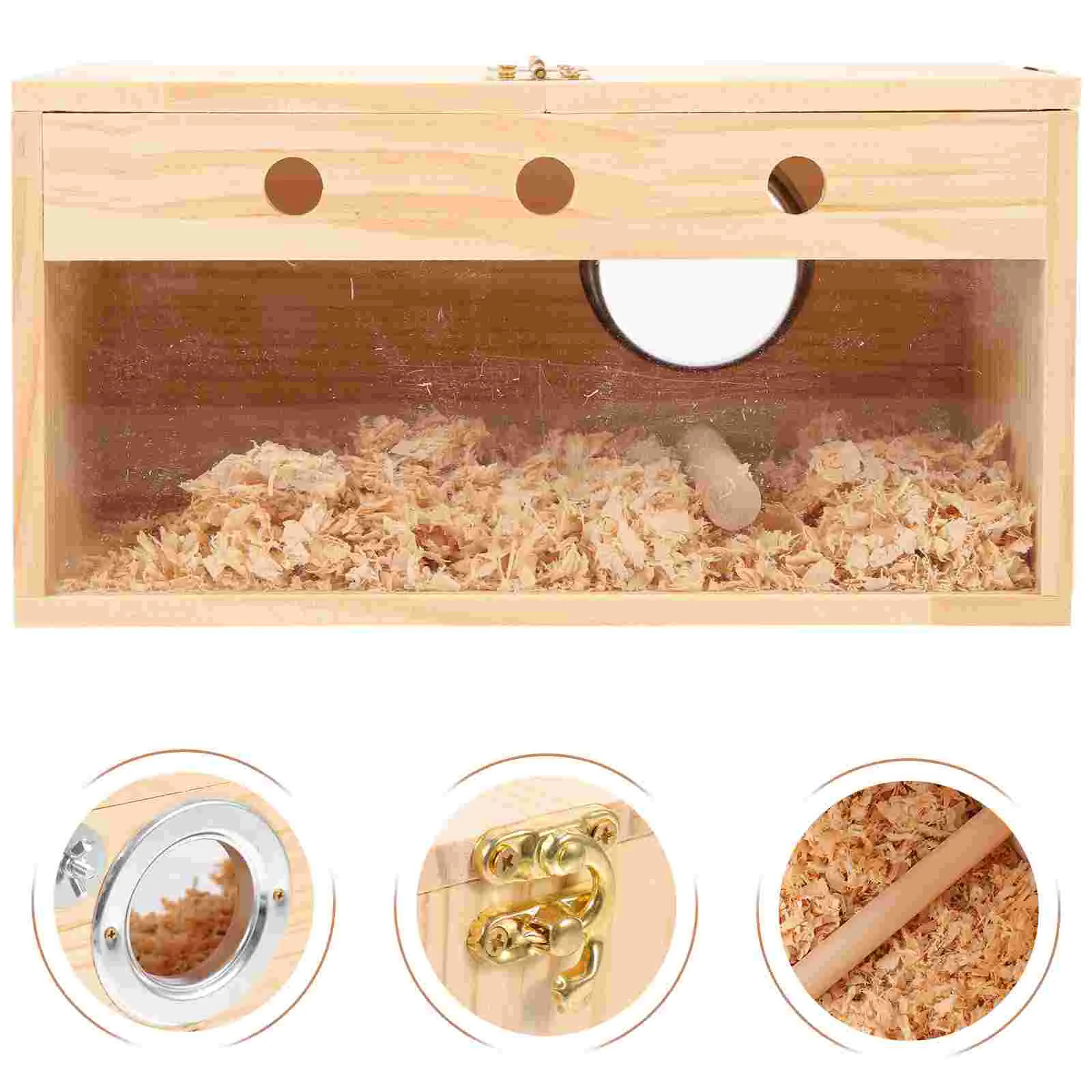 

Toys Parrot Breeding Box Wood Parakeet Nest Accessory Garden Bird House Munia Nests Supply Wooden Birdhouse Cage Cages