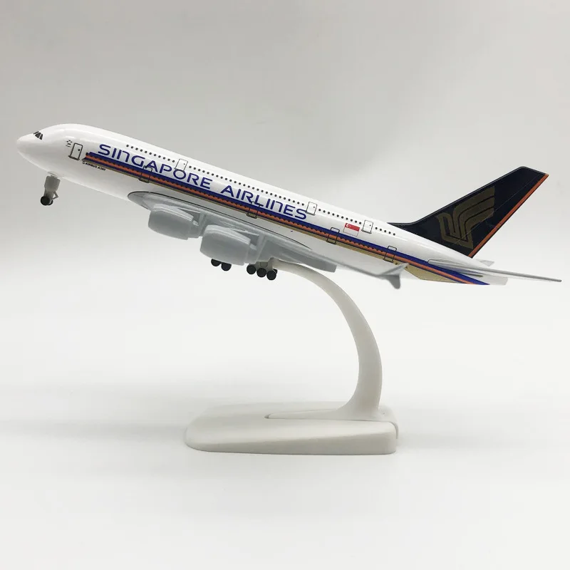 

20cm Alloy Metal Air Singapore Airlines Airbus 380 A380 Airlines Airways Airplane Model Plane Diecast Aircraft w Landing Gears