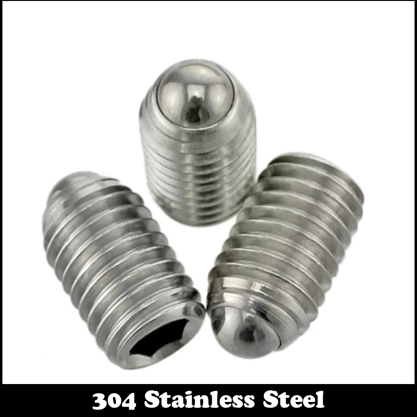 

M3 M4 M5 M6 M8 M10 M12 M16 OD 5mm to 50mm 304 Stainless Steel ss Hexagon Hex Socket Position Grub Ball Spring Plunger Set Screw