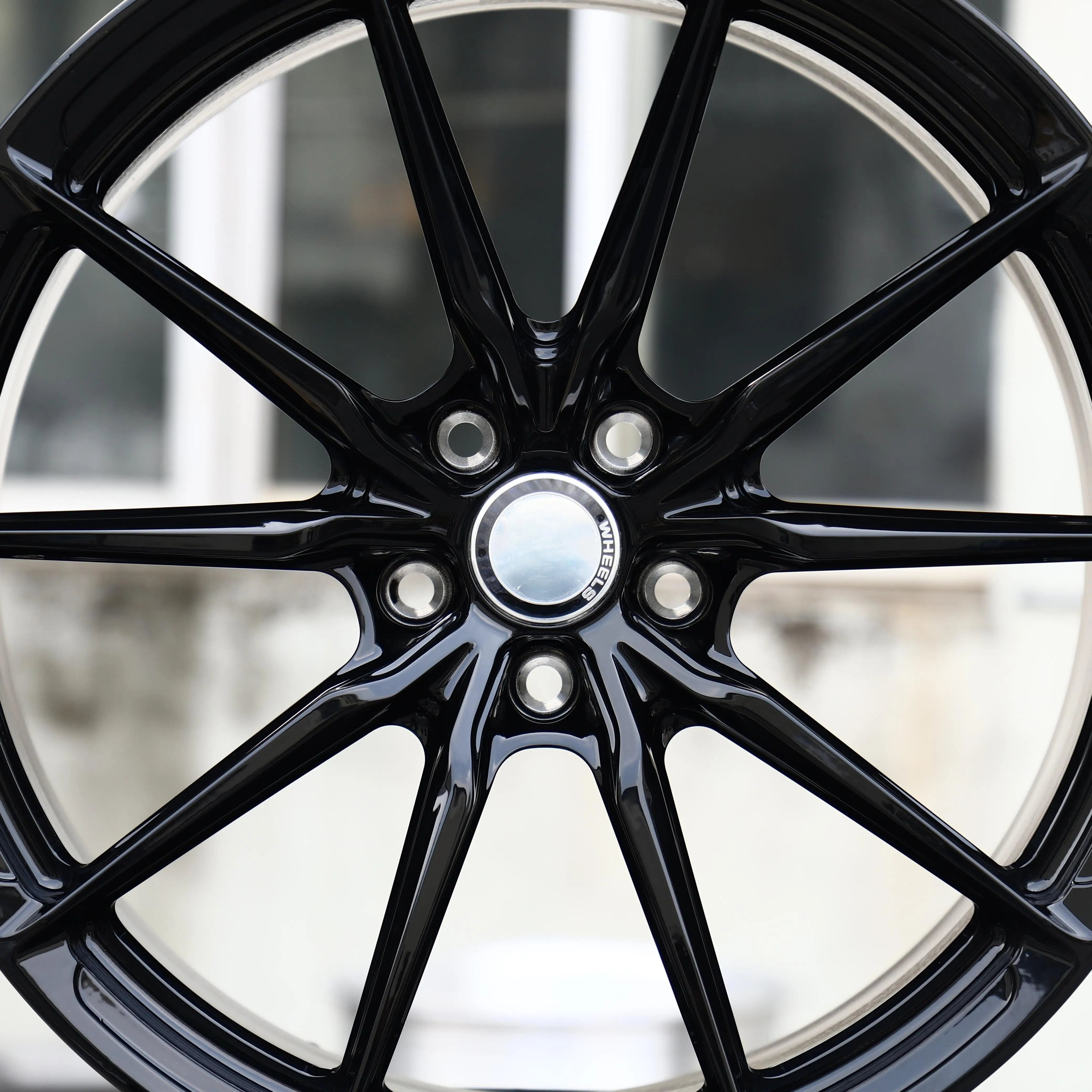 Фото Колесные диски JT Custom Car Rims 19, 20, 21 дюйм, 5x130, глянцево-черные, из алюминиевого сплава, для 911, Cayenne, Carrera, Taycan, Panamera. №4