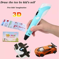 for kids christmas birthday gift 3d pen for children 3d drawing printing pen with lcd screen compatible pla filament toys