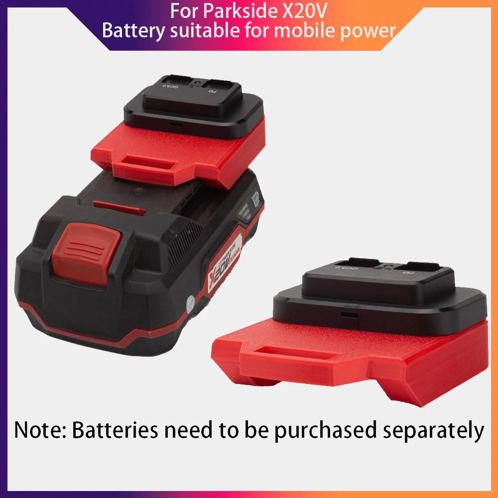 

Mobile Phone Fast Charging USB Power Bank Adapter for Parkside 20V Li-ion Tool Batteries - Power Tool Accessories