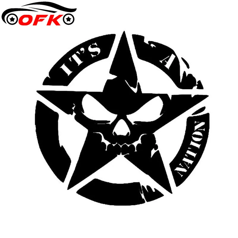 

Виниловая наклейка для мотоцикла и автомобиля OFK STAR SKULL Bardian 15,5 см * 15,5 см