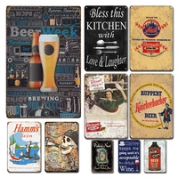 beer week poster metal plate tin sign vintage bar wall plaque decor accessories retro man cave living room decoration