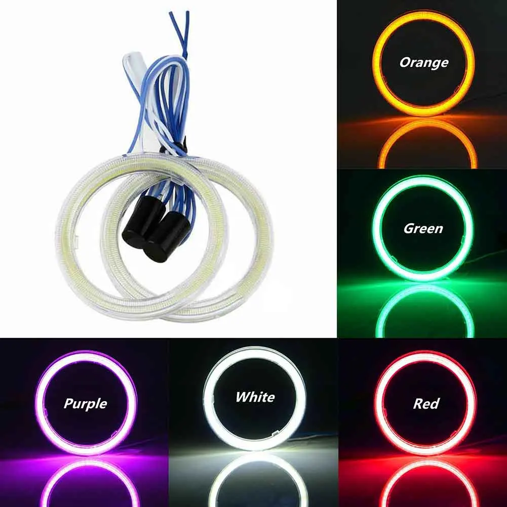 

2PCS 100MM Car LED Light COB SMD Angel Eyes Halo Ring DRL Headlight Universal Car Daytime Running Light Decorative Lights
