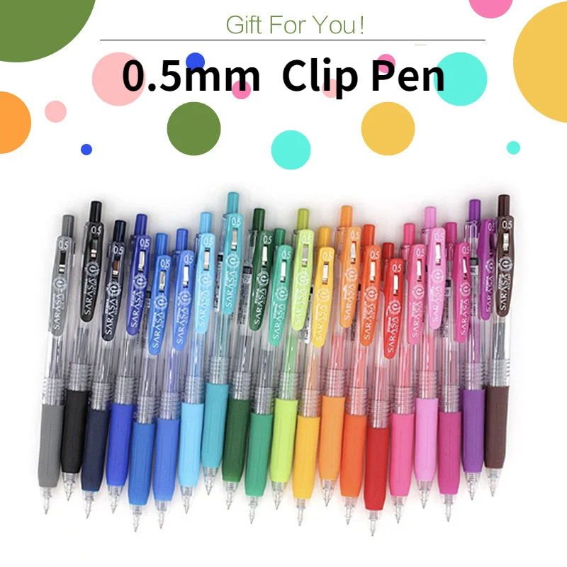 

1pc Zebra SARASA JJ115 Juice Gel Pen 0.5mm Clip Color Pen Retractable Doodling Painting Student School Stationery New 2022