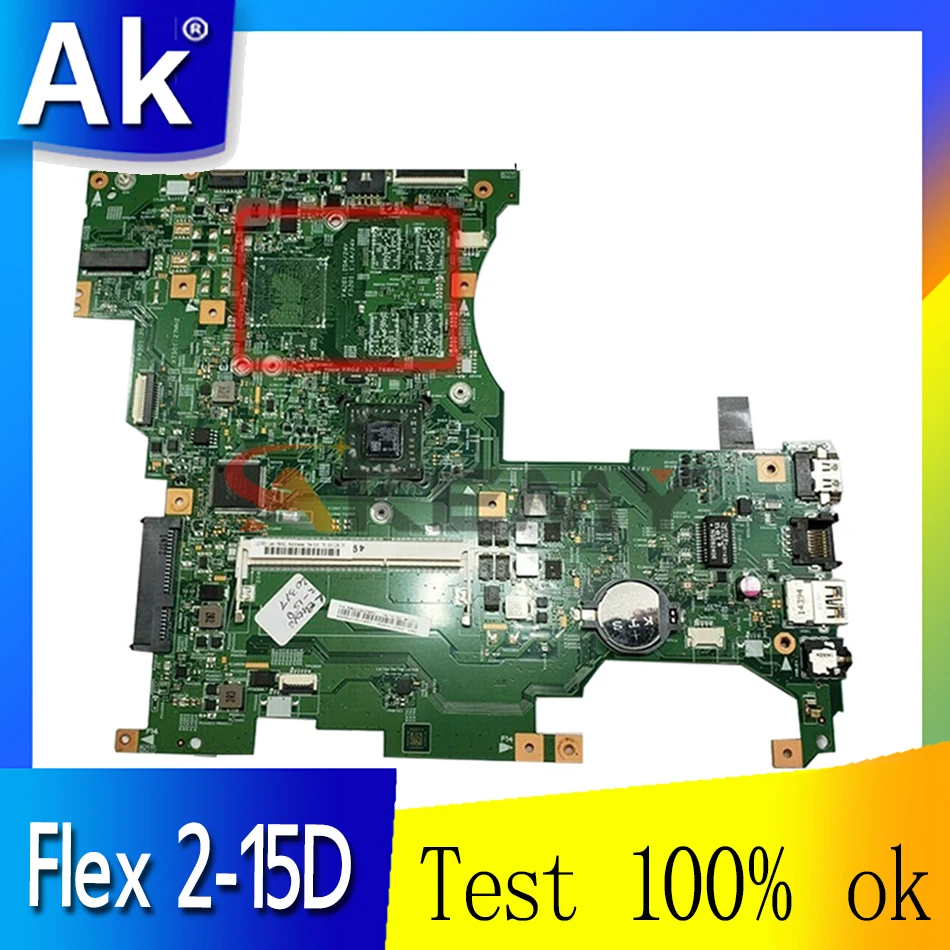 Akemy 448.01001.0011 Placa-mãe do Portátil para Lenovo Ideapad Flex 215d Ddr3 Trabalhos
