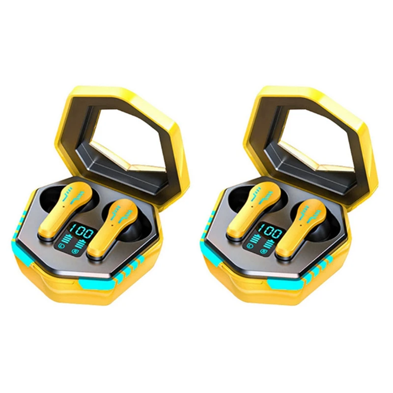 

2X TWS Bluetooth Игровые беспроводные наушники HIFI 9D стерео звук наушники с длительным временем ожидания двойной режим гарнитуры для спортивных иг...