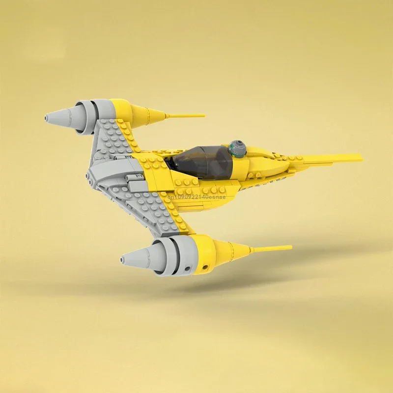 Фото Конструктор MOC 259 деталей: модель звездолета Midi Naboo N-1, технологические блоки, креативные игрушки для сборки своими руками, подарки №2