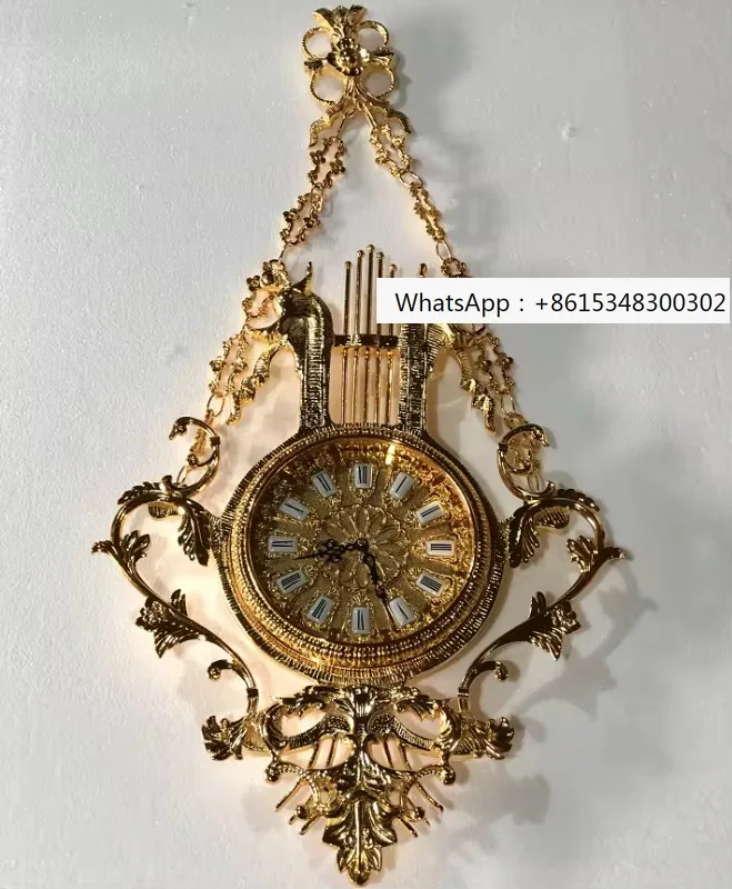 Европейский стиль украшение для дома античный латунные настенные часы