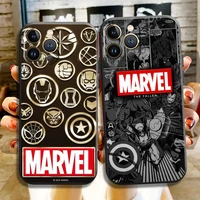 marvel avengers logo for apple iphone 13 12 11 pro 13 12 mini x xr xs max 5 5s 6 6s 7 8 plus se2020 phone case coque black