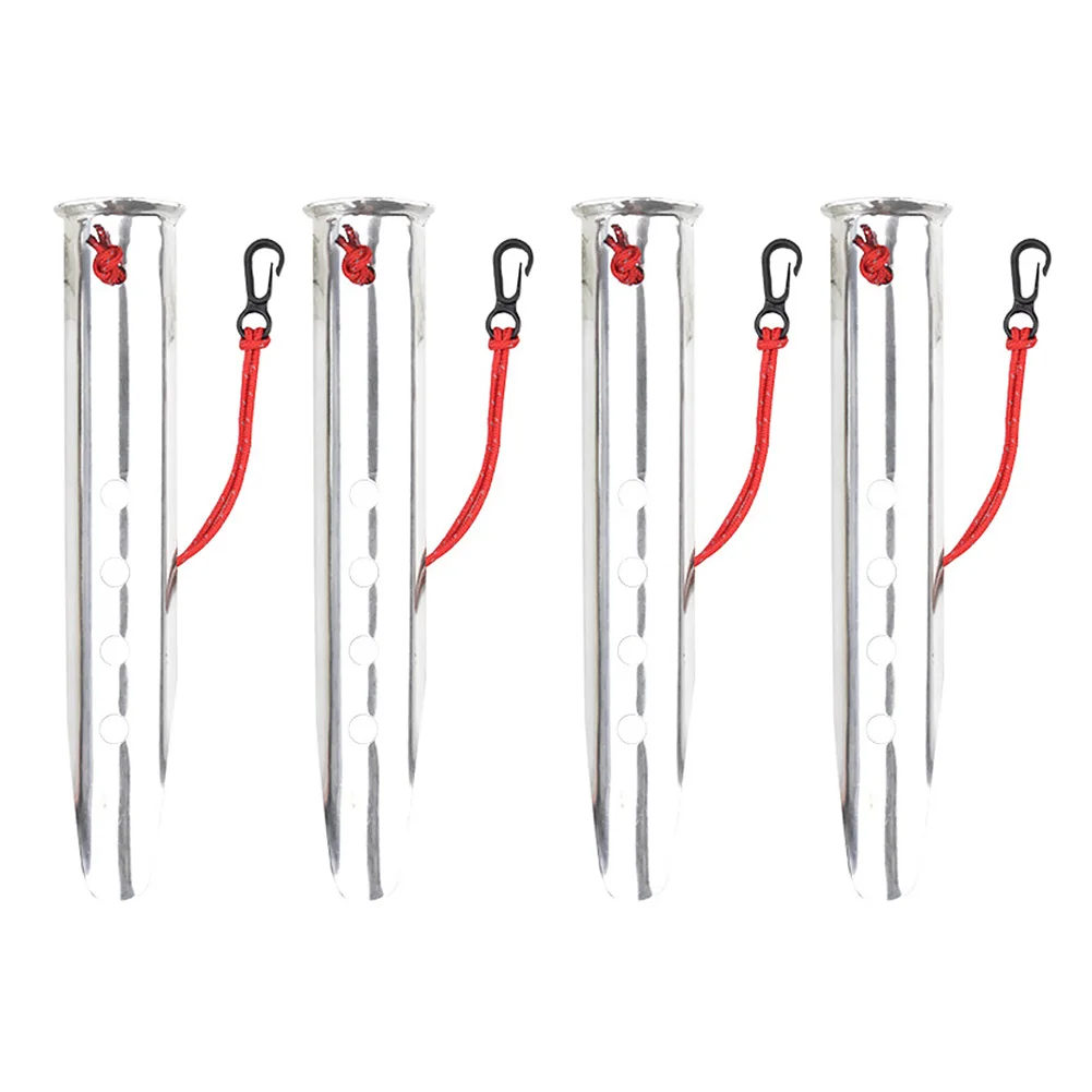 

4pcs Hiking Beach Heavy Duty U-shaped Nails Sand Snow Pegs Outdoor Camping Tent Stakes Aluminium Alloy Lightweight Accessories