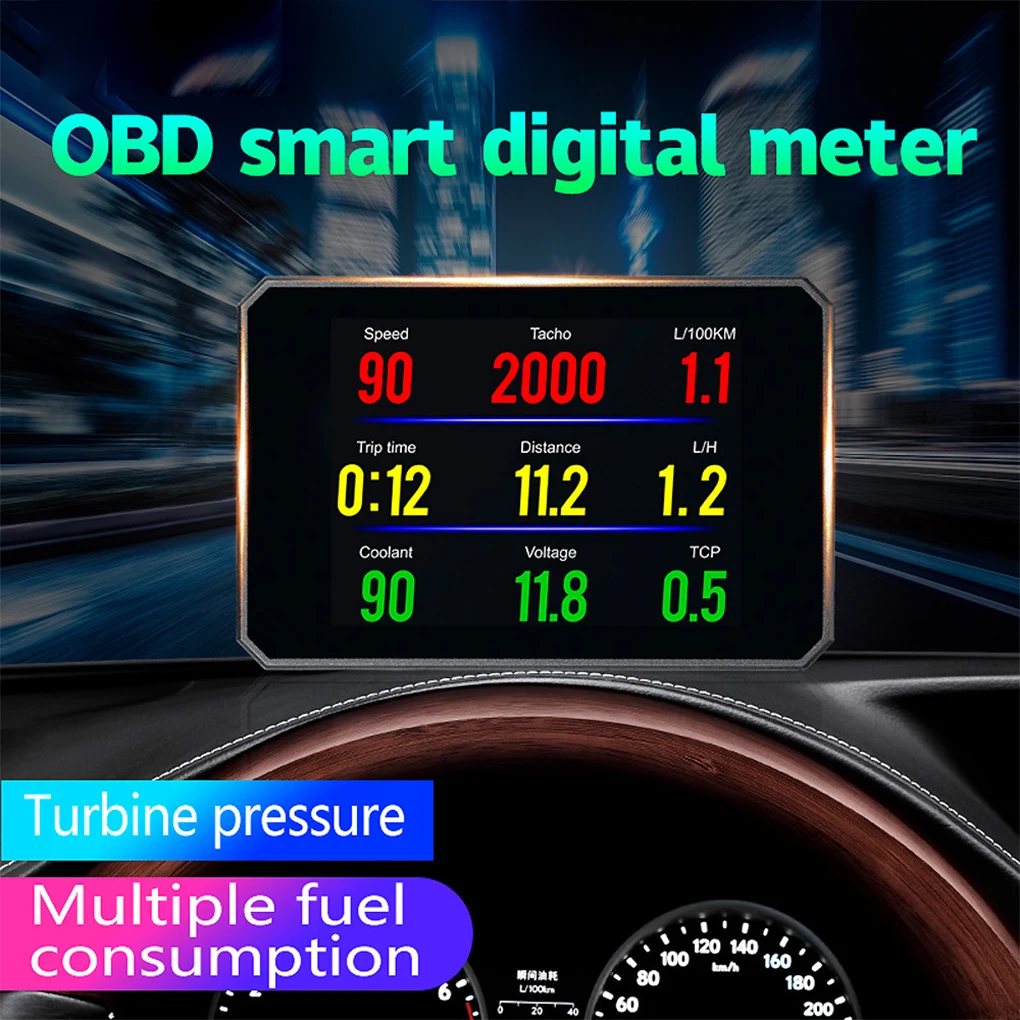 

Дисплей цифровой автомобильный топливный OBD головной датчик аксессуары для проектора