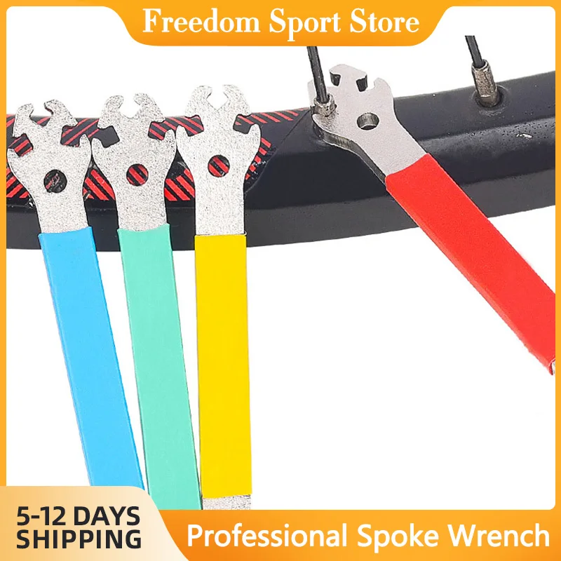 

Bicycle Spoke Wrench MTB Mountain Road Anti-slip Bike Rim Wheel Stainless Steel Spoke Wrench Tension Correction Repair Tools