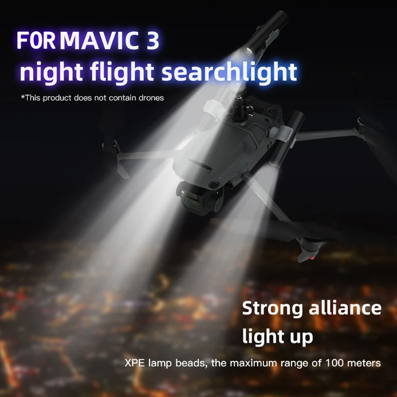 

C1FB Drones LED Searchlight Night Navigation Light Maximum- Range 100 Meter for 3