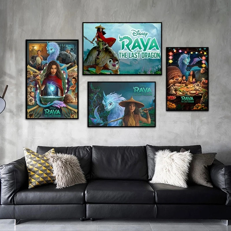 

Movie Raya and The Last Dragon Picture Disney Warrior HD Print Canvas Painting Poster Home Decor Wall Art Living Room Decoration