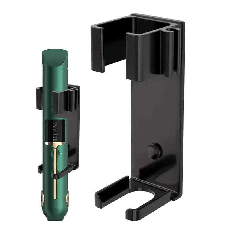 

Hair Curling Wand Holder Curling Iron Wall Organizer Punch-free Brush Holder Winder Function High Temp Resistant 36mm Diameter
