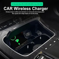 car qi wireless phone charger 15w fast charger charging plate panel for mercedes benz w213 e200 e260 e300 e class 2016 2021