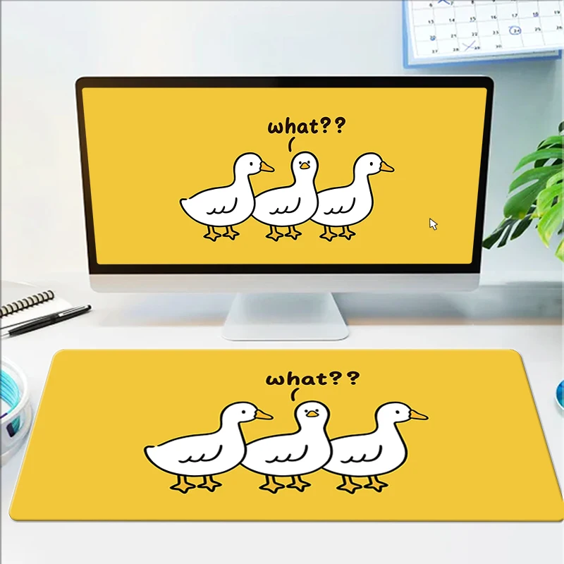 

Kawaii DUCK Moused Pad Mouse Cute Carpet Non-slip Keyboard Gaming Mats Rubber Deskpad Playmat Xxl Funny Mousepad Speed Deskmat