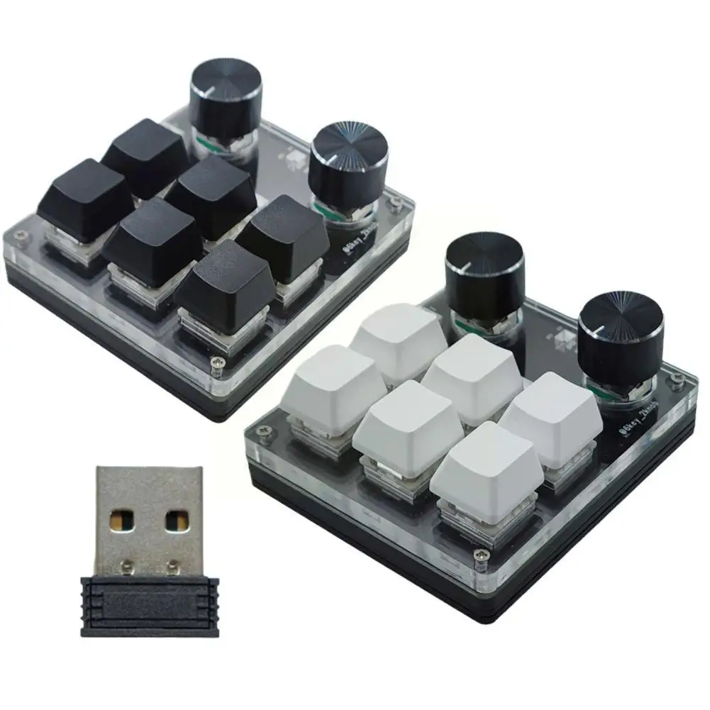

Программируемая пользовательская макро-клавиатура Macropad, 3 режима, 2,4G, беспроводные клавиши, 2 6 RGB клавиатура, игровая механическая клавиатур...
