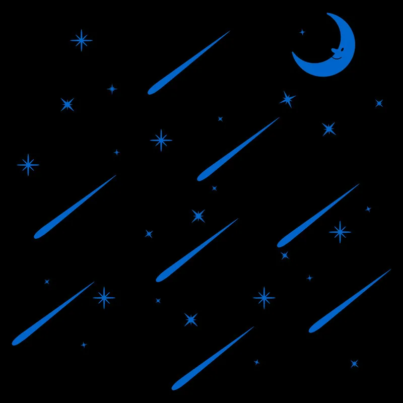 Светящиеся наклейки Moon Stars для детской комнаты