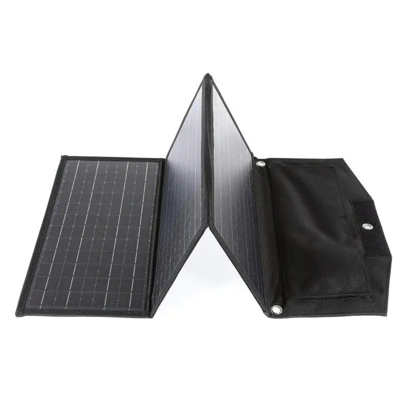100w solar panel folding bag outdoor 18v dual usb charging board quick charger power bank emergency battery for phone portable free global shipping