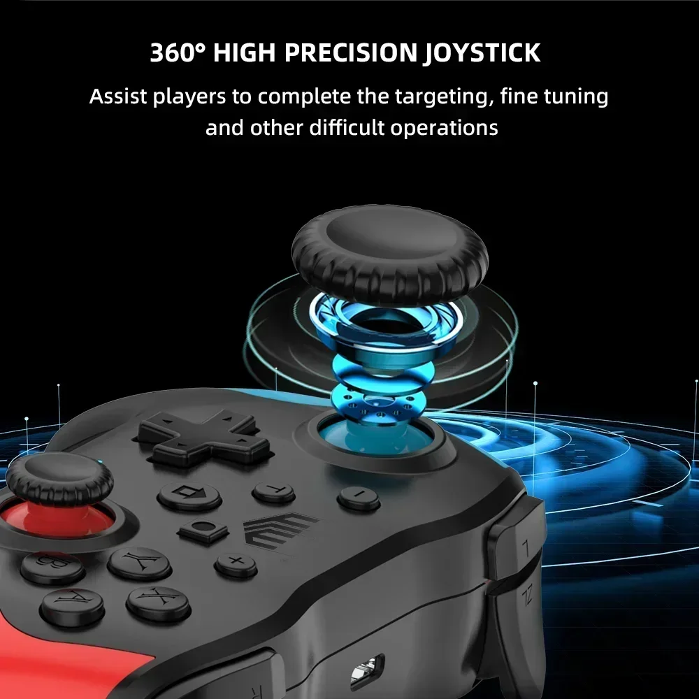 Фото Беспроводной контроллер для PS3, Bluetooth-геймпад для Switch и ПК, с двойной вибрацией, 6-осевой джойпад, тачпад, наушники №5