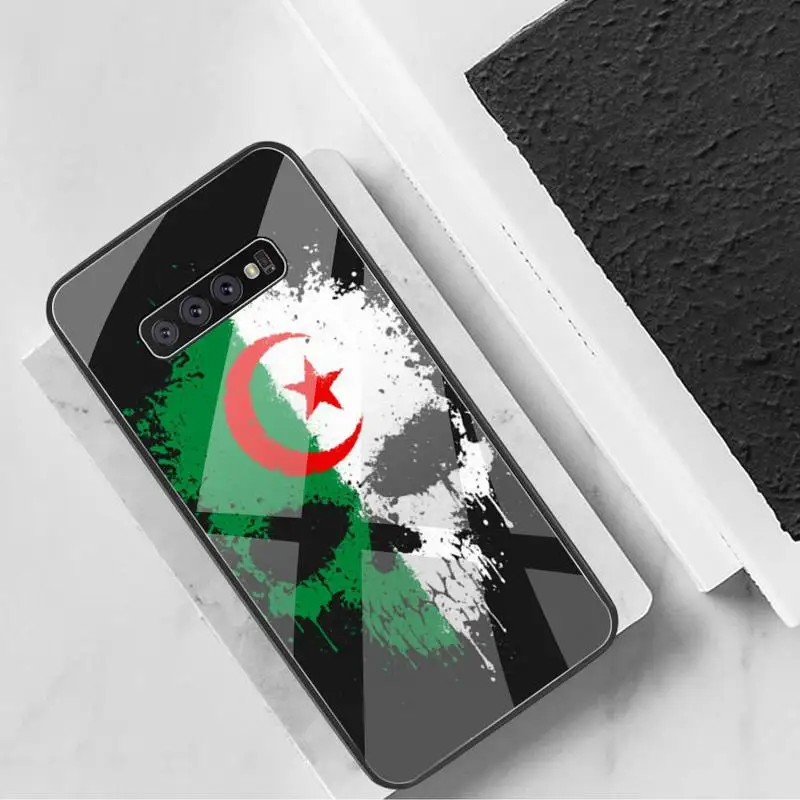 Чехол для телефона с флагом Алжира закаленное стекло Samsung S20 Ultra S7 S8 S9 S10 Note 8 9 10 Pro Plus